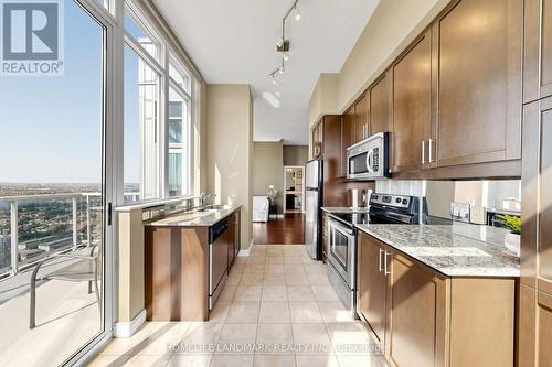 3508 - 80 Absolute Avenue, Mississauga, ON - Indoor Photo Showing Kitchen With Upgraded Kitchen