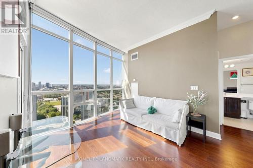 3508 - 80 Absolute Avenue, Mississauga, ON - Indoor Photo Showing Living Room