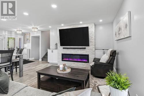 2815 Main Street, Blezard Valley, ON - Indoor Photo Showing Living Room With Fireplace