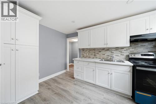 293 Highland Road E Unit# C, Kitchener, ON - Indoor Photo Showing Kitchen With Double Sink