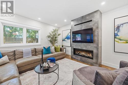 25 Southwind Terrace, Oakville, ON - Indoor Photo Showing Living Room With Fireplace