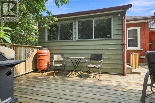 Rear wood deck with horizontal planks - 58 Edinburgh Avenue, Hamilton, ON - Outdoor With Deck Patio Veranda With Exterior