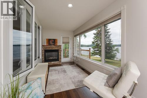 1165 Adams Road, Prince George, BC - Indoor Photo Showing Living Room With Fireplace