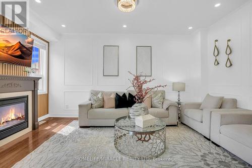 9 Gamson Crescent, Brampton, ON - Indoor Photo Showing Living Room With Fireplace