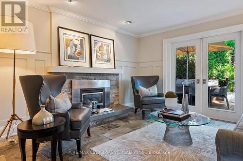 175 Mohawk Road, Oakville, ON - Indoor Photo Showing Living Room With Fireplace