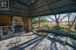 look at this gazebo space with outdoor firepit! - 