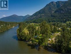 Slocan River looking towards Slocan Park Bridge. - 