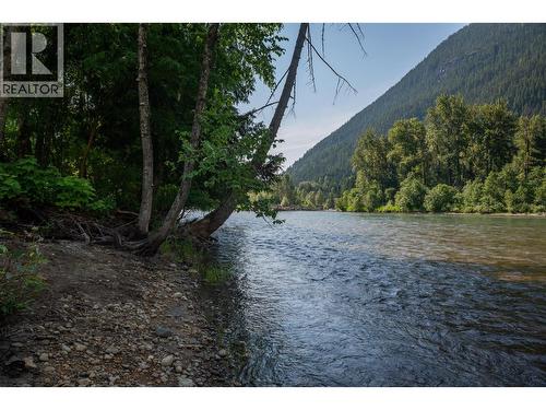 Slocan River view from the beach down the river. - 3045 Bower Road, Slocan Park, BC 