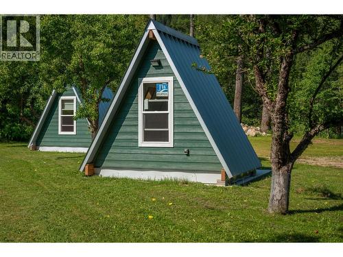 Back view of prefab A-Frames. - 3045 Bower Road, Slocan Park, BC 