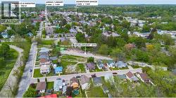 Aerial overview of a development site with surrounding residential properties - 