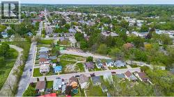 Aerial perspective showcasing a residential neighborhood with varied architectural styles - 