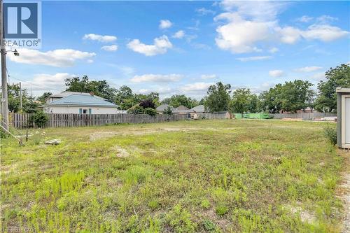 Expansive land parcel featuring existing perimeter fencing and mature trees along the property line - 9 James Street, Simcoe, ON 