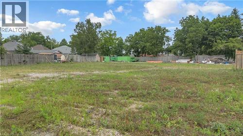 Expansive lot featuring a cleared, level terrain, partial fencing, and mature trees along the perimeter - 9 James Street, Simcoe, ON 