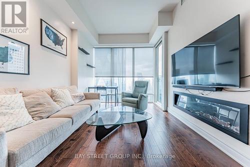 5403 - 8 The Esplanade, Toronto, ON - Indoor Photo Showing Living Room With Fireplace