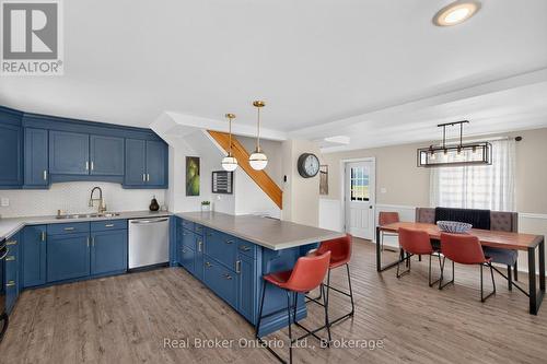 2 Storey Kitchen - 597 Lafontaine  Road W, Tiny, ON - Indoor Photo Showing Kitchen With Double Sink