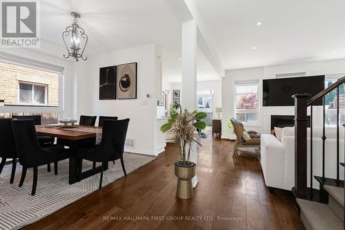 15 Hesham Drive, Whitby, ON - Indoor Photo Showing Dining Room With Fireplace