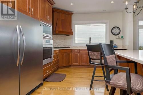 Large custom kitchen - 133 Lakeshore Road E, Blue Mountains, ON - Indoor Photo Showing Kitchen