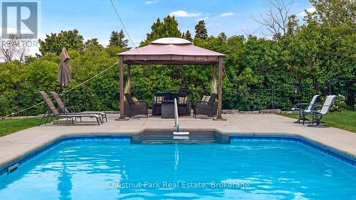 133 Lakeshore Road E, Blue Mountains, ON - Outdoor With In Ground Pool With Deck Patio Veranda With Backyard