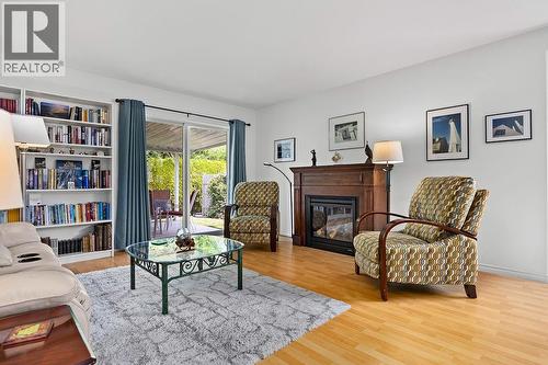 201 Kildonan Avenue Unit# 23, Enderby, BC - Indoor Photo Showing Living Room With Fireplace