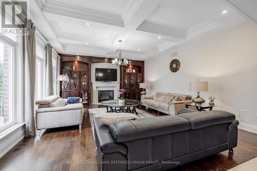 60 Hawksbury Drive, Toronto, ON - Indoor Photo Showing Living Room With Fireplace