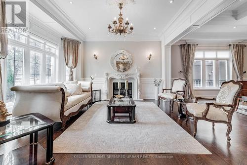 60 Hawksbury Drive, Toronto, ON - Indoor Photo Showing Living Room With Fireplace