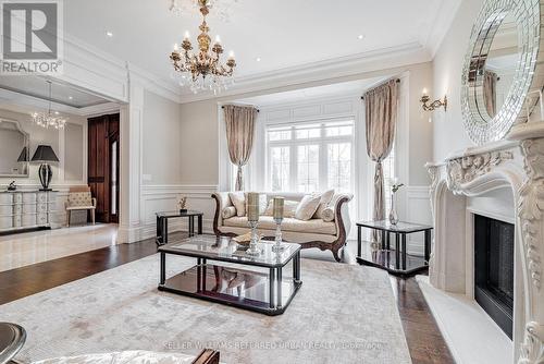 60 Hawksbury Drive, Toronto, ON - Indoor Photo Showing Living Room With Fireplace
