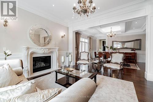 60 Hawksbury Drive, Toronto, ON - Indoor Photo Showing Living Room With Fireplace