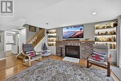 Family room natural gas fireplace - 