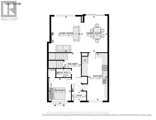 Main level floor plan - 25 Country Club Place, Brockville, ON - Other