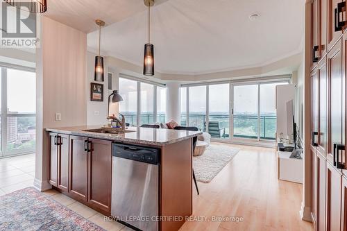 1806 - 100 John Street, Brampton, ON - Indoor Photo Showing Kitchen With Upgraded Kitchen