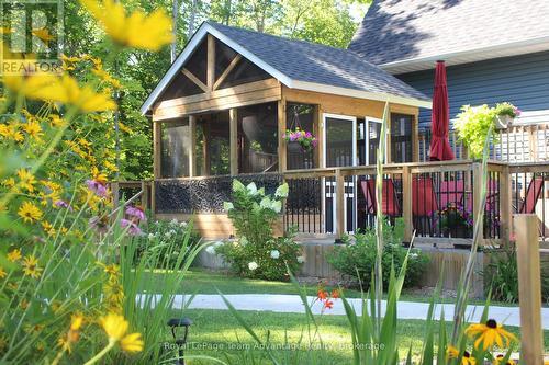 Beautiful gardens and pond - 17 Hagerman Court, Seguin, ON - Outdoor With Deck Patio Veranda