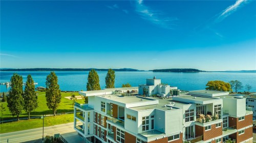 #107-9570 Fifth St, Sidney, BC - Outdoor With Body Of Water With View