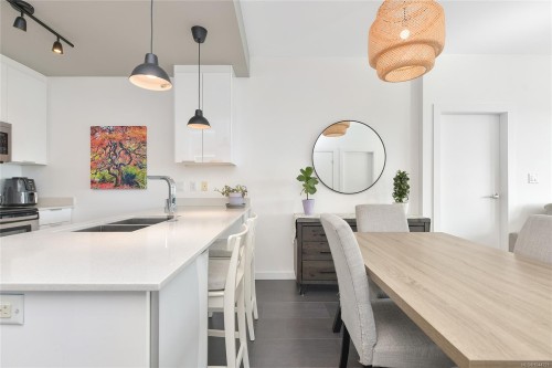#421-2871 Jacklin Rd, Langford, BC - Indoor Photo Showing Kitchen With Double Sink With Upgraded Kitchen