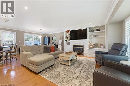 35 Varadi Avenue, Brantford, ON - Indoor Photo Showing Living Room With Fireplace