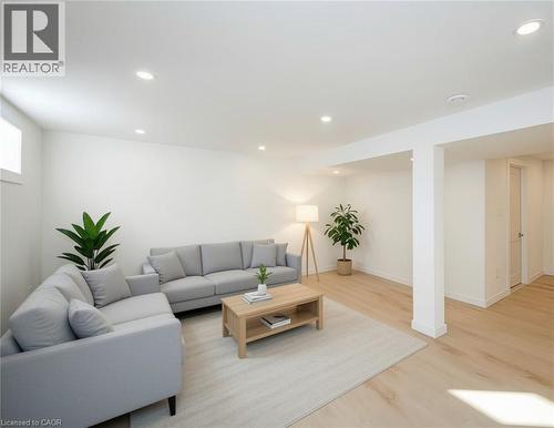 Virtually Staged - 781 Ninth Avenue Unit# Lower, Hamilton, ON - Indoor Photo Showing Living Room