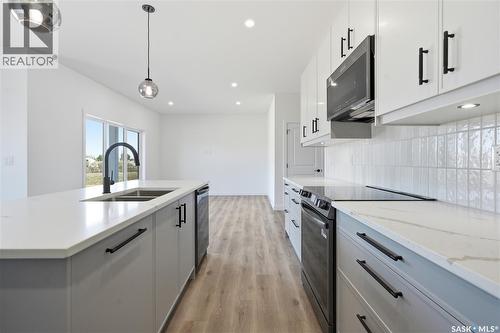 224 Froese Crescent, Warman, SK - Indoor Photo Showing Kitchen With Double Sink With Upgraded Kitchen