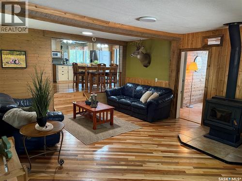 1306 Kewatin Lane, Turtle Lake, SK - Indoor Photo Showing Living Room With Fireplace