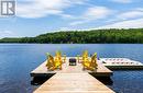 Southwest facing dock for warm dock days! - 140 Rachels Lane, Huntsville, ON  - Outdoor With Body Of Water With View 