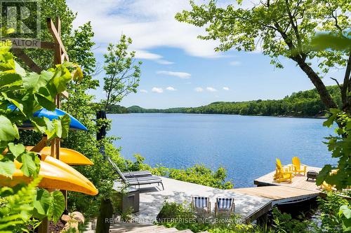 Clear views from the private dock - 140 Rachels Lane, Huntsville, ON - Outdoor With Body Of Water With View