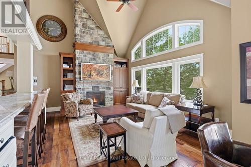 161 Town Line Road E, Huntsville (Chaffey), ON - Indoor Photo Showing Living Room With Fireplace