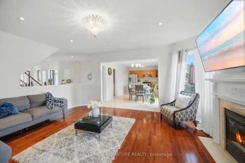 34 Nina Place N, Brampton, ON - Indoor Photo Showing Living Room With Fireplace