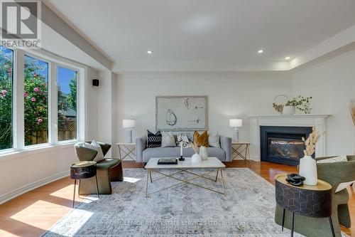 2116 Blackforest Crescent, Oakville, ON - Indoor Photo Showing Living Room With Fireplace