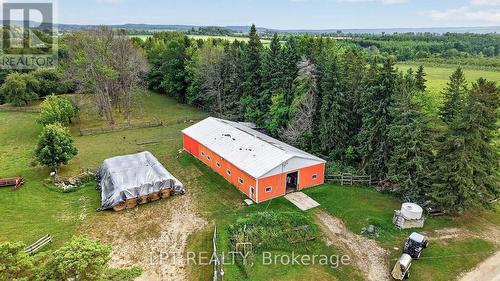 Steal building with built in stalls. - 416476 10Th Line S, Blue Mountains, ON 