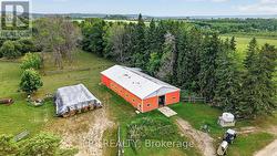 Steal building with built in stalls. - 