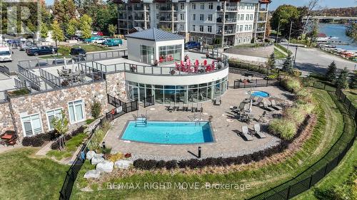 Outdoor Pool and Hottub - 605 - 80 Orchard Point Road, Orillia, ON - Outdoor With In Ground Pool