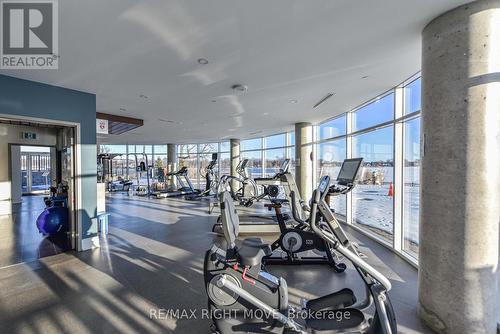 Gym with Panoramic View of Lake Simcoe - 605 - 80 Orchard Point Road, Orillia, ON - Indoor Photo Showing Gym Room