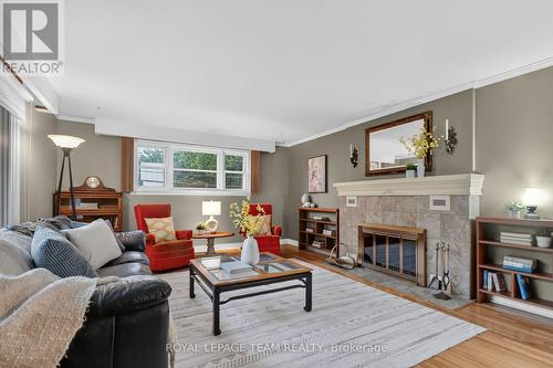 1003 St. Peter Street, Ottawa, ON - Indoor Photo Showing Living Room With Fireplace