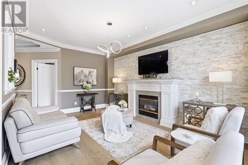 2149 Alderbrook Drive, Oakville, ON - Indoor Photo Showing Living Room With Fireplace