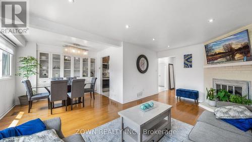 1542 Kirkrow Crescent, Mississauga, ON - Indoor Photo Showing Living Room With Fireplace
