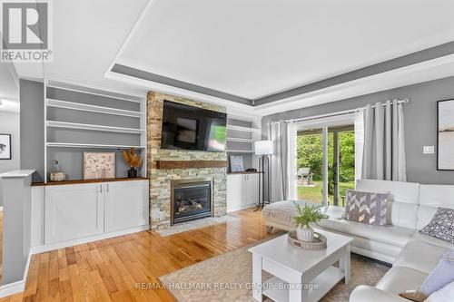 520 David Manchester Road, Ottawa, ON - Indoor Photo Showing Living Room With Fireplace